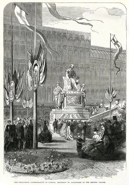 Shakespeare monument at Crystal Palace, London 1864