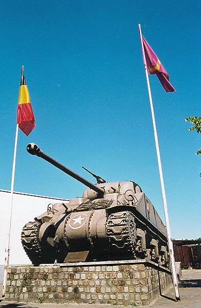 Sherman tank Memorial, Leopoldsburg Railway Station