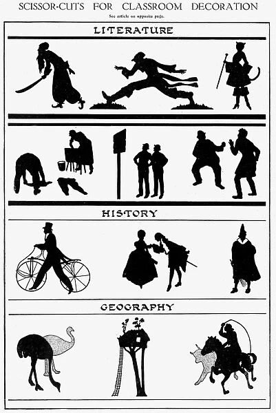 Silhouettes for classroom decoration by H. L. Oakley