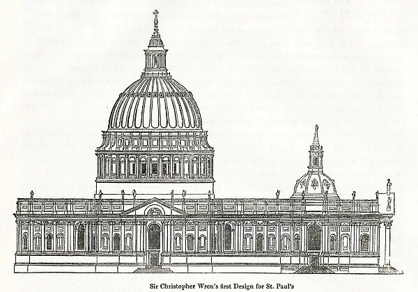 Sir Christopher Wrens First Design For St Pauls Cathedral