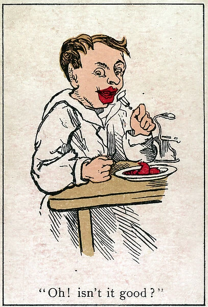 Snap Playing Card - Boy enjoying a meal