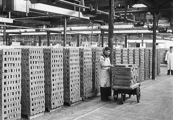 Soap stacked to dry, Port Sunlight soap factory, Wirral