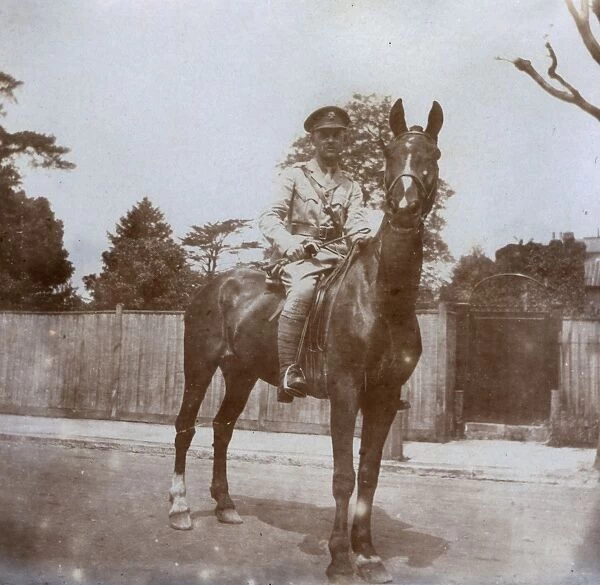 Soldier of the Royal Fusiliers on horseback, WW1