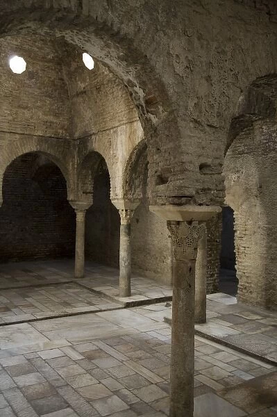 SPAIN. Granada. Arabian baths (11th c. ). Hispano-Moresque