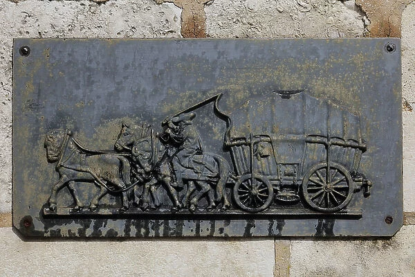 Stagecoach relief, Coaching inn, Launois-sur-Vence, Ardennes