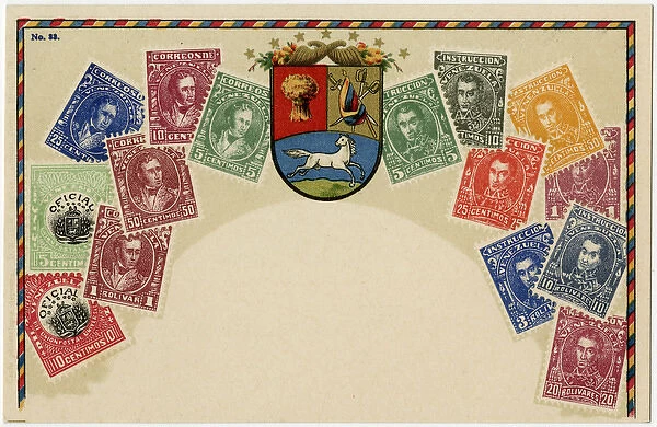 Stamp Card produced by Ottmar Zeihar - Venezuela