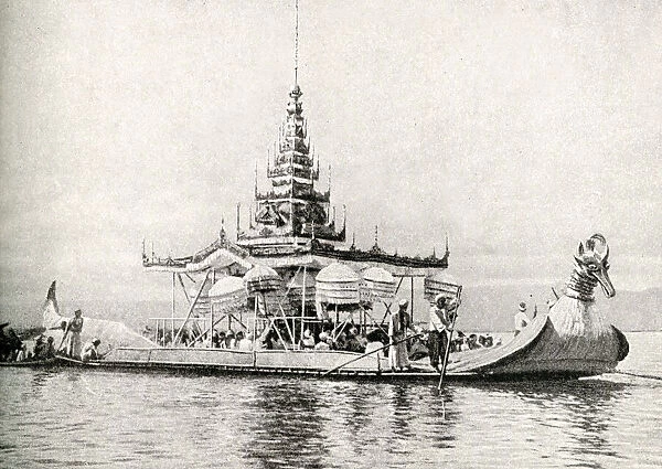 State barge of Chief of Yawnghwe, Burma, South East Asia