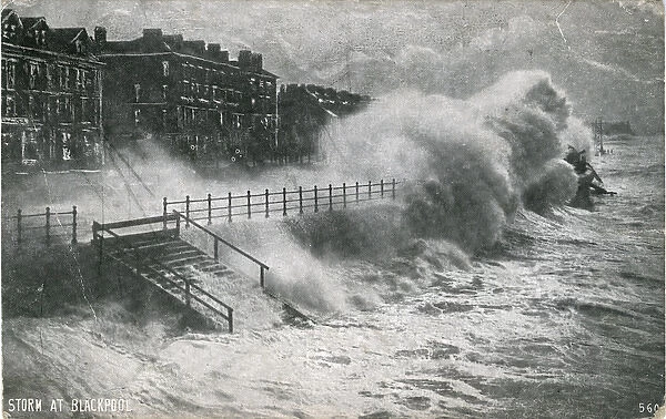 Stormy Seafront, Blackpool, Lancashire