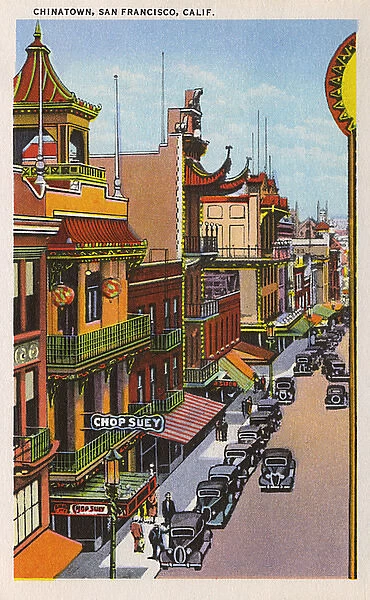 Street scene, Chinatown, San Francisco, California, USA
