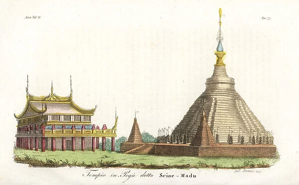 Stupa of Shwemawdaw Pagoda, Bago, Myanmar