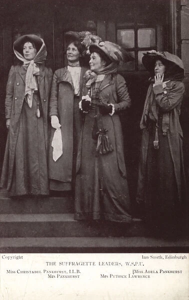 Suffragette leaders W. S. P. U Edinburgh 1909