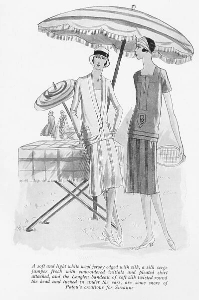 Two summer frocks from Patou for Suzanne Lenglen, Paris