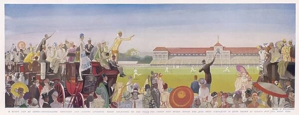 Sunny Day at Lords by Ernest Wallcousins