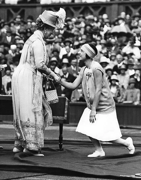 Suzanne Lenglen and Queen Mary, Wimbledon 1926