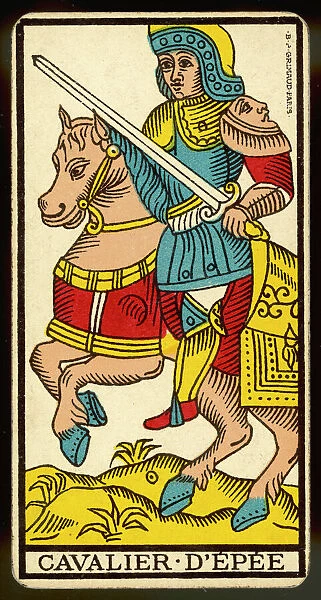 Tarot Card - Cavalier d Epee (Knight of Swords)