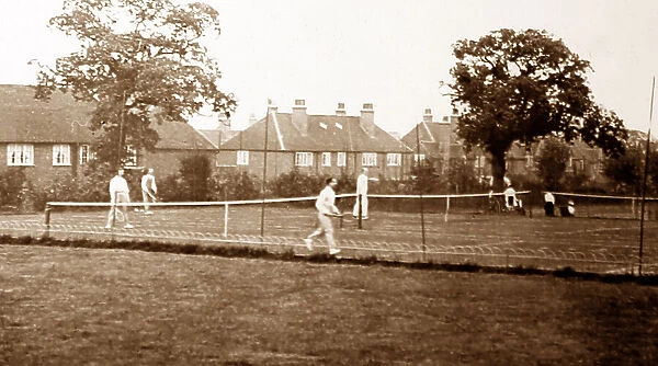 Tennis courts, Bournville Village in the 1920s