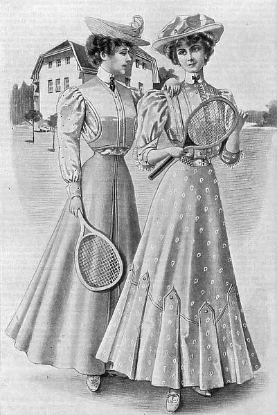 Tennis gowns, 1906