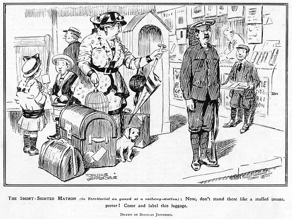 Terrors of the Terrier, Territorial Army cartoon, WW1