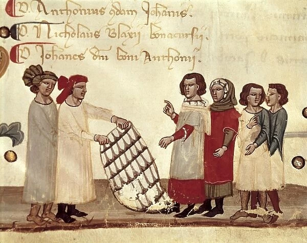 Textile Merchants. Illustration from the book of