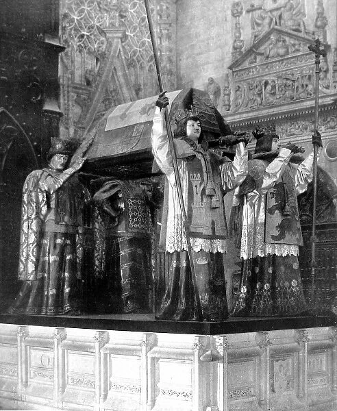 The Tomb of Columbus, Seville Cathedral, 1909