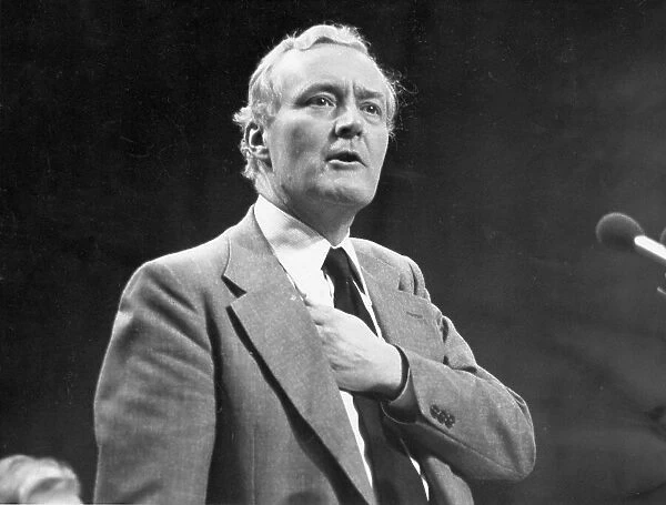 Tony Benn, Labour politician, speaking at a conference