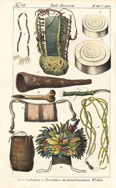Tools and accessories of the natives of Brazil