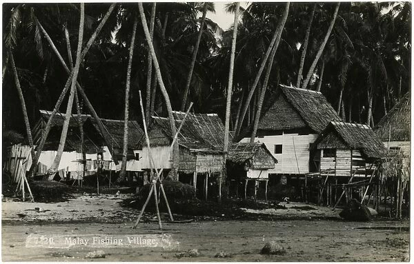 Traditional Malay Fishing Village with stilt houses