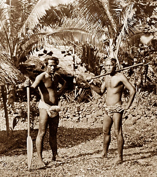 Tribesmen, Pago Pago, American Samoa, Victorian period