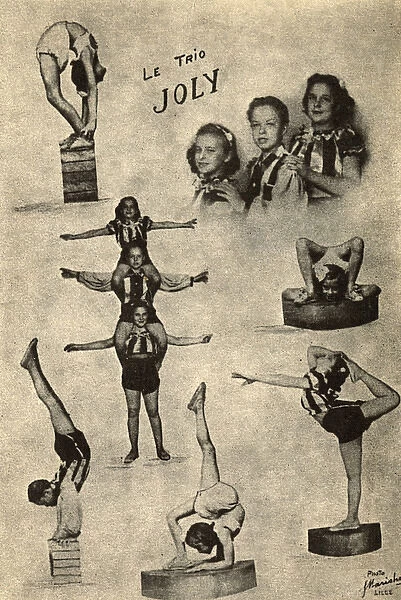 A Trio of French Child Contortionists and Acrobats