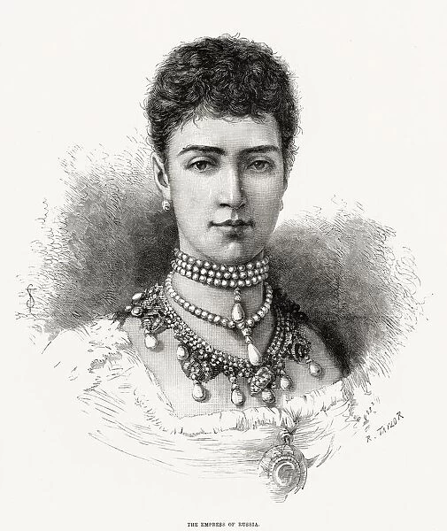 Tsaritsa Maria Feodorovna of Russia (1847 - 1928), wife of Tsar Alexander III