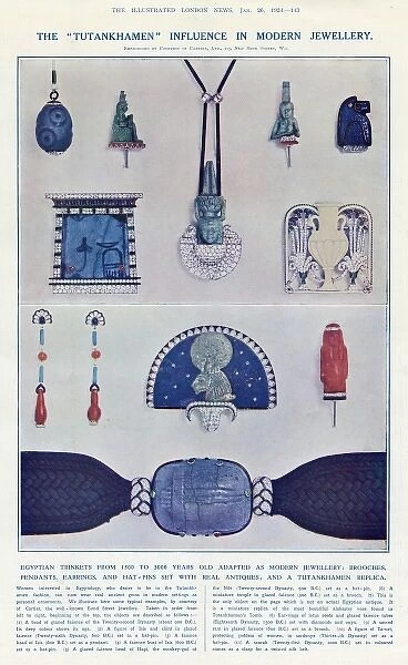 Tutankhamen influenced jewellery, 1920s