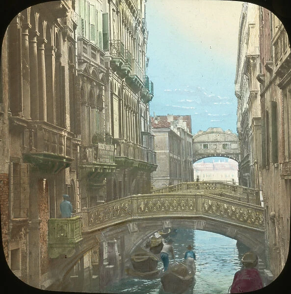 Venice, Italy - Canal and Bridge of Sighs