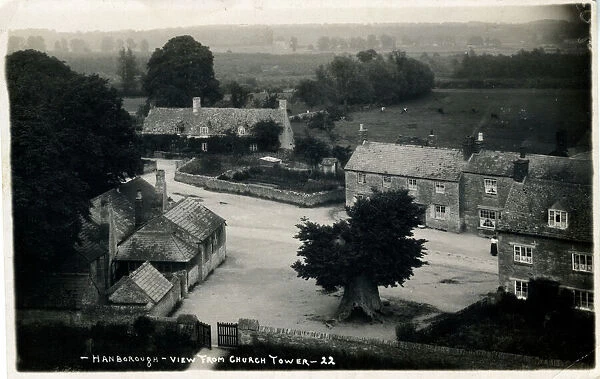 View from Church Tower, Hanborough, Witney, England