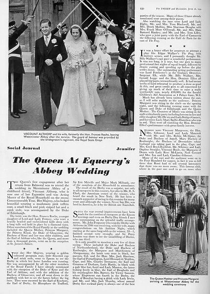 Wedding of Viscount Althorp and Hon. Frances Roche in Tatler