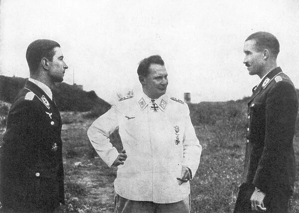 Werner Molders, Hermann Goering and Adolf Galland