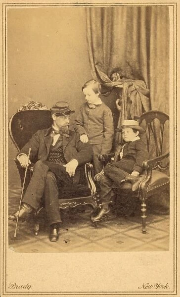 Willie and Tad Lincoln, sons of President Abraham Lincoln, w