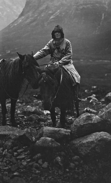 Woman out riding, Portree, Isle of Skye, Scotland