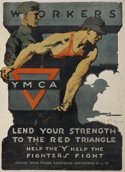 Workers, lend your strength to the red triangle - Help the Y