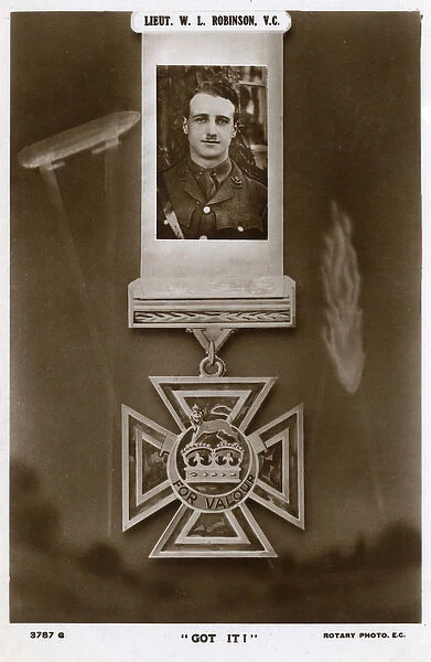 WW1 - Lieutenant William Leefe Robinson, awarded the V. C