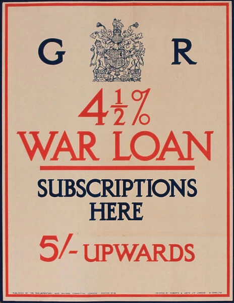 WW1 poster, War Loan, subscriptions here