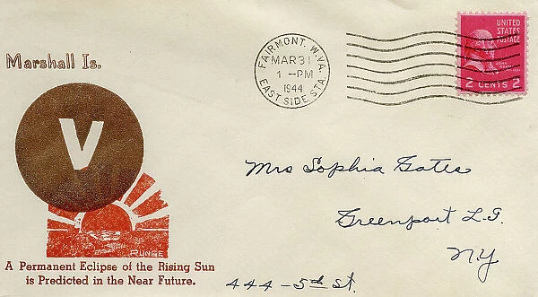 WW2 American postal cover envelope celebrating victory