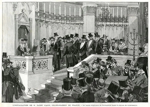 Zadoc Kahn installed as Chief Rabbi of France 1890