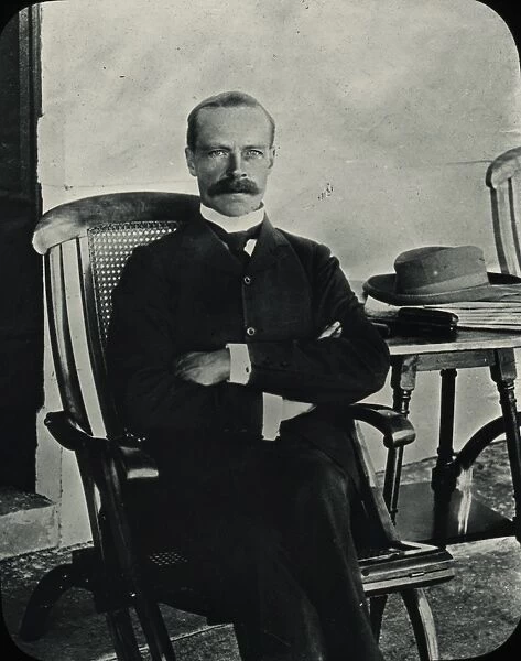 Zimbabwe (Rhodesia) - Man with moustache, sitting on a chair