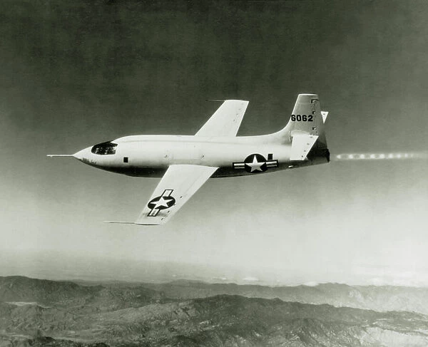Bell X-1 in flight, the first supersonic aircraft
