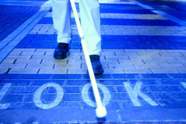 Blind man on a crossing