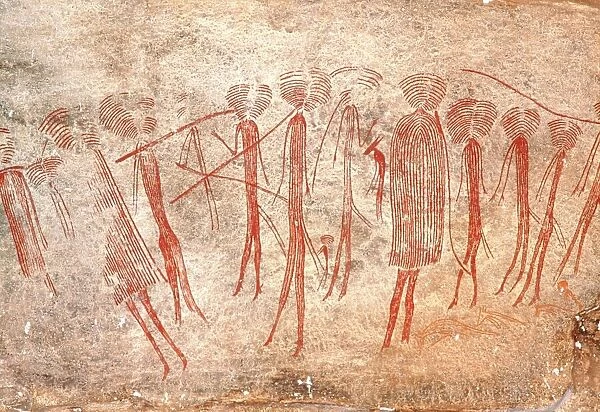 Cave painting: Kondusi stick dance, Tanzania