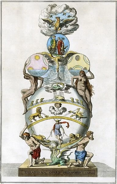 Chemistry allegory, 18th-century artwork