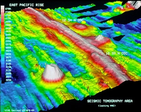 East Pacific Rise, topographic map