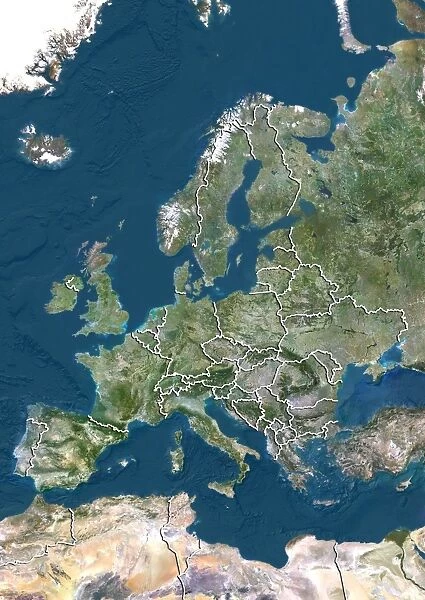 Europe, satellite image