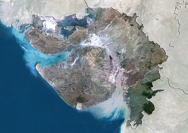 Gujarat, India, satellite image